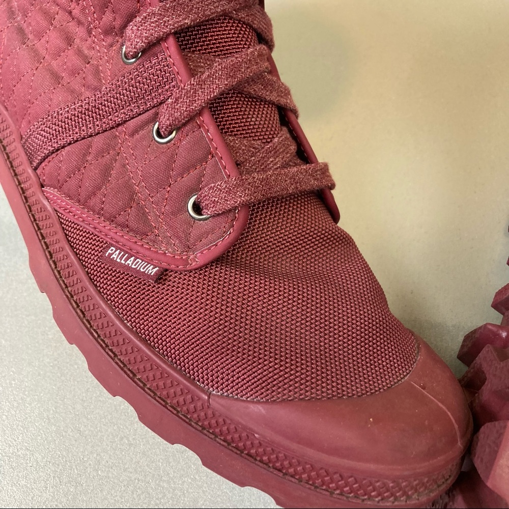 palladium unisex sneakers boots red Men’s 13 Women’s 14.5 - Picture 9 of 13